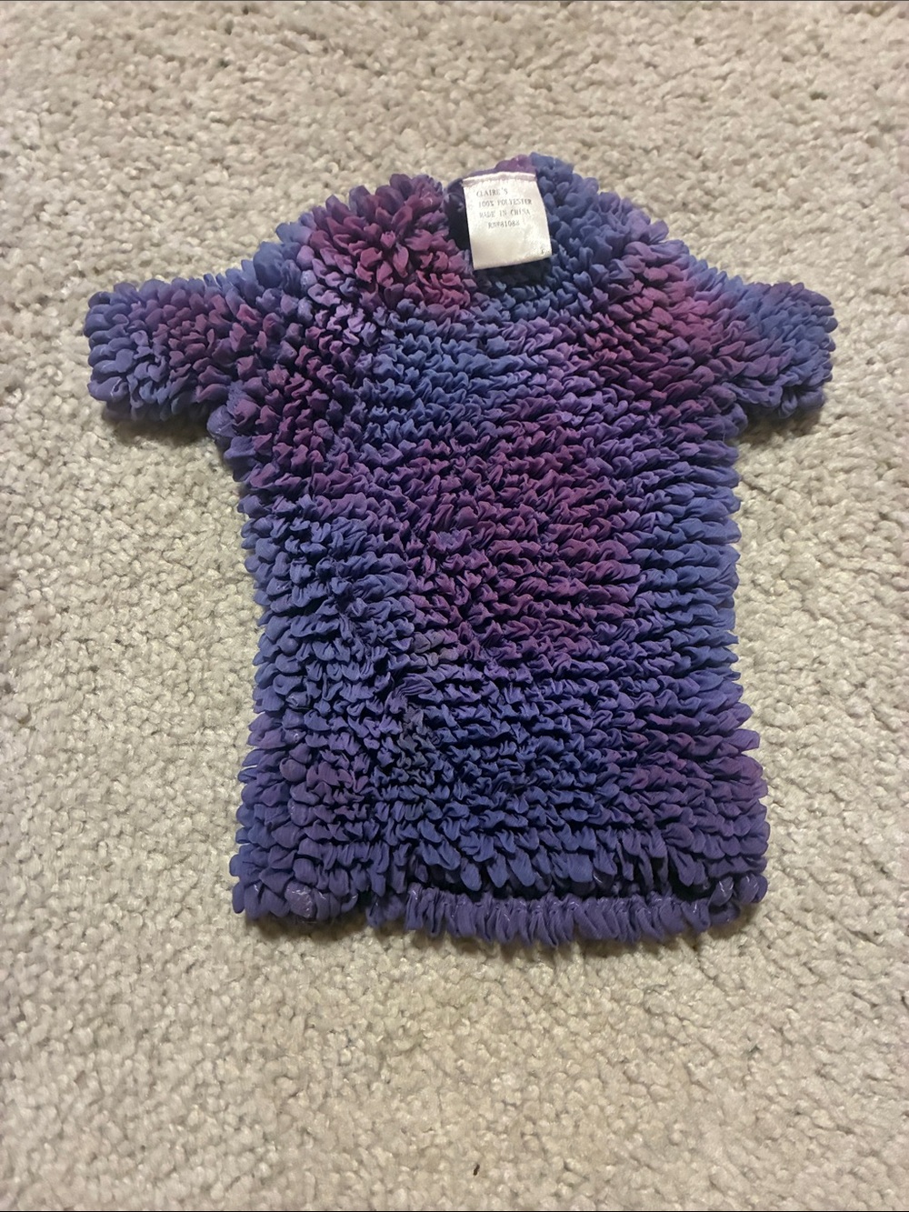Stretch top Woman’s Purple Ruffle Texture Top.Baby size to women’s size
